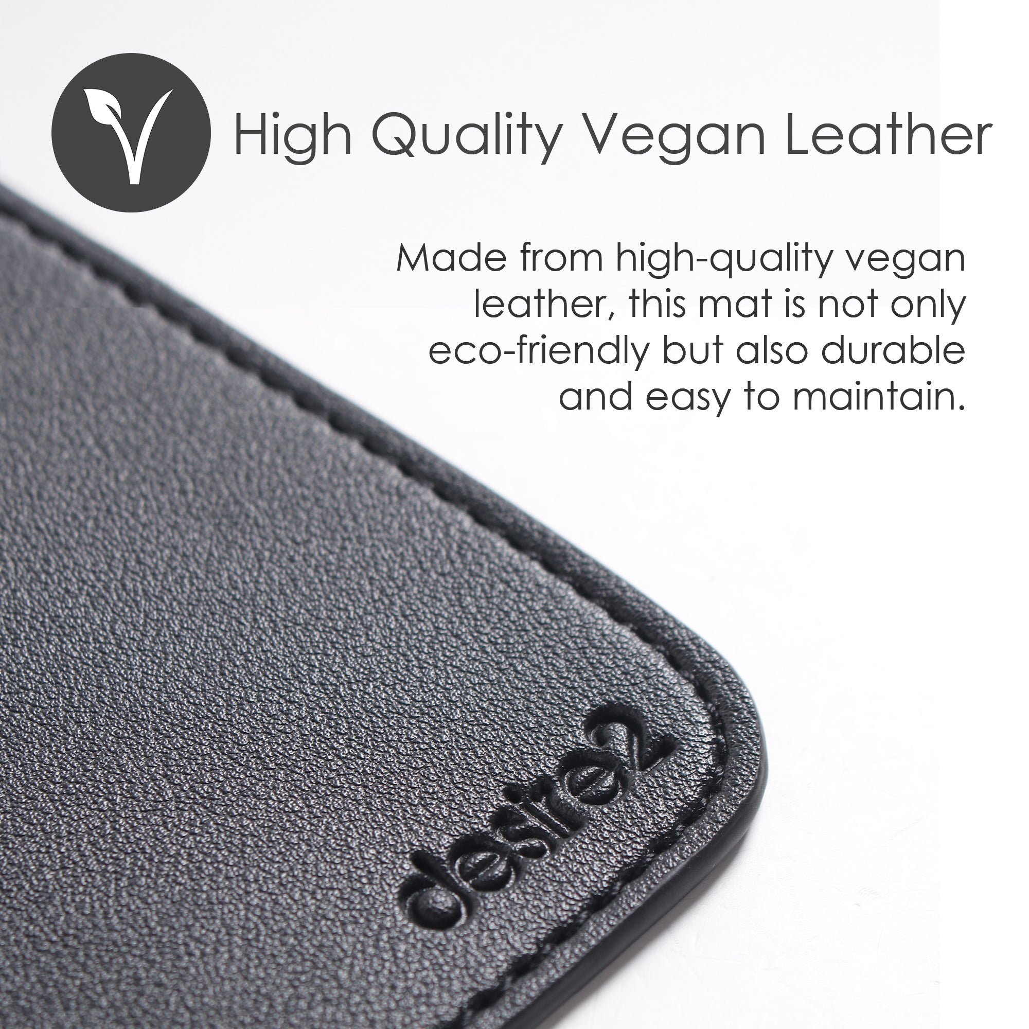 Charcoal Prestige Vegan Leather Desk Mat