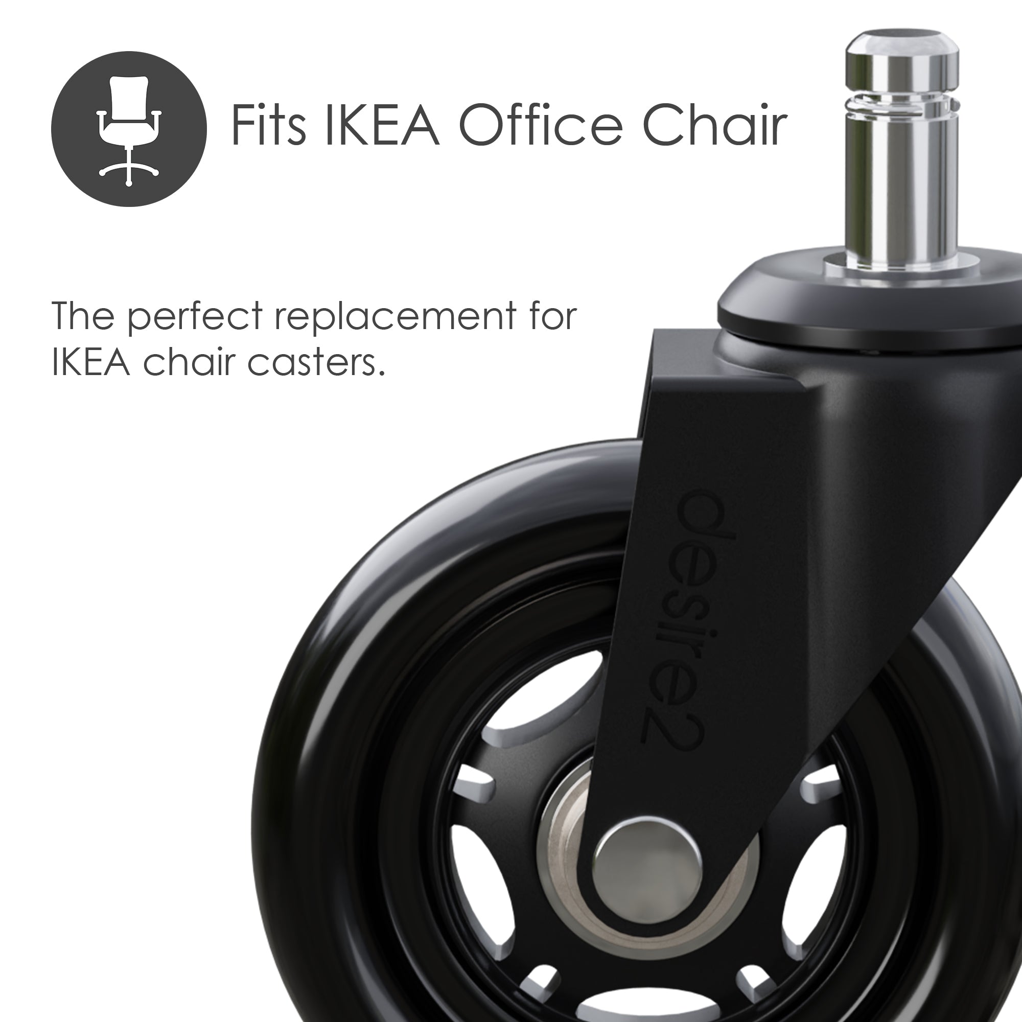 Swivel Roller Wheels for Ikea Office Chairs