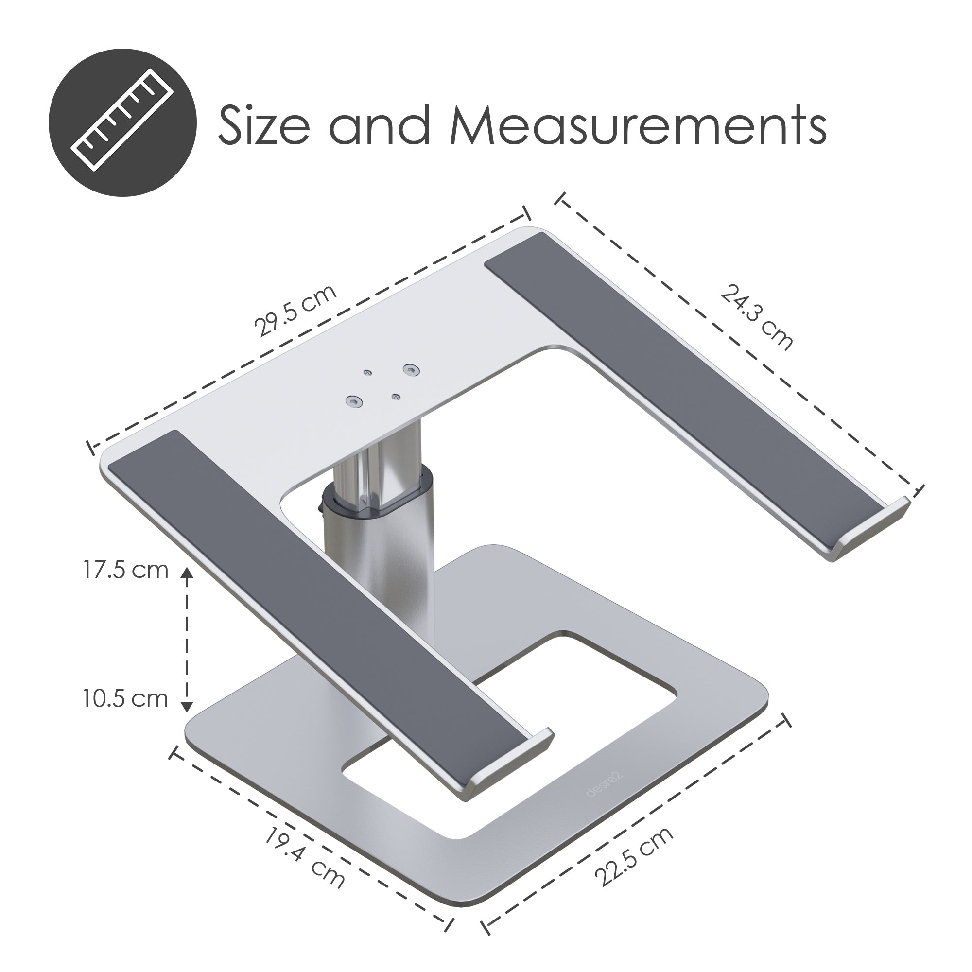 Rise Vertical Adjustable Laptop Stand