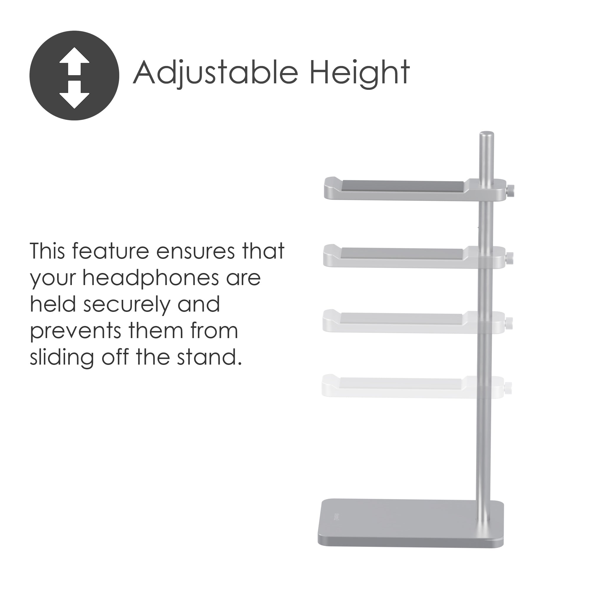 Headrest - Aluminium headphone desk stand