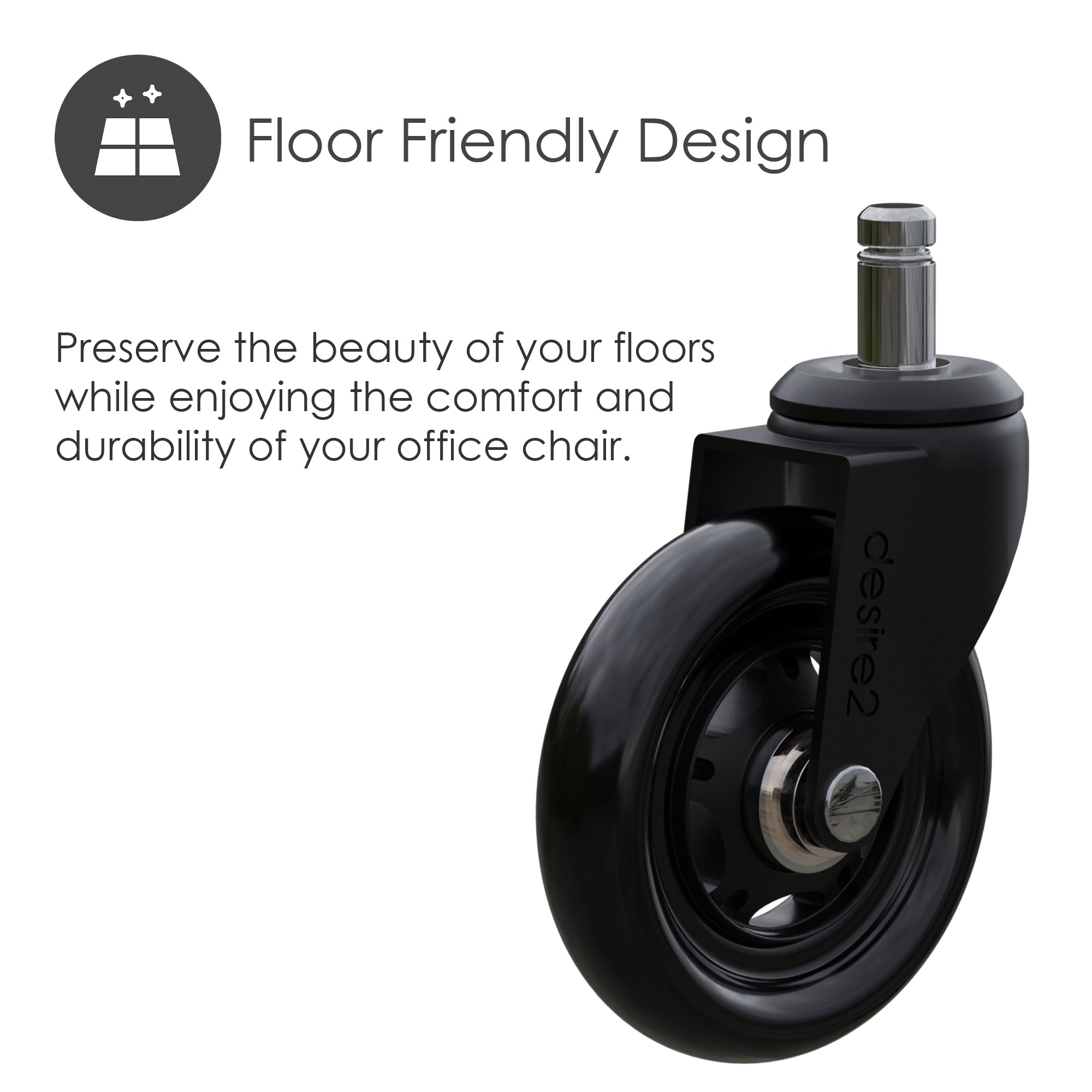 Swivel Roller Wheels for Ikea Office Chairs