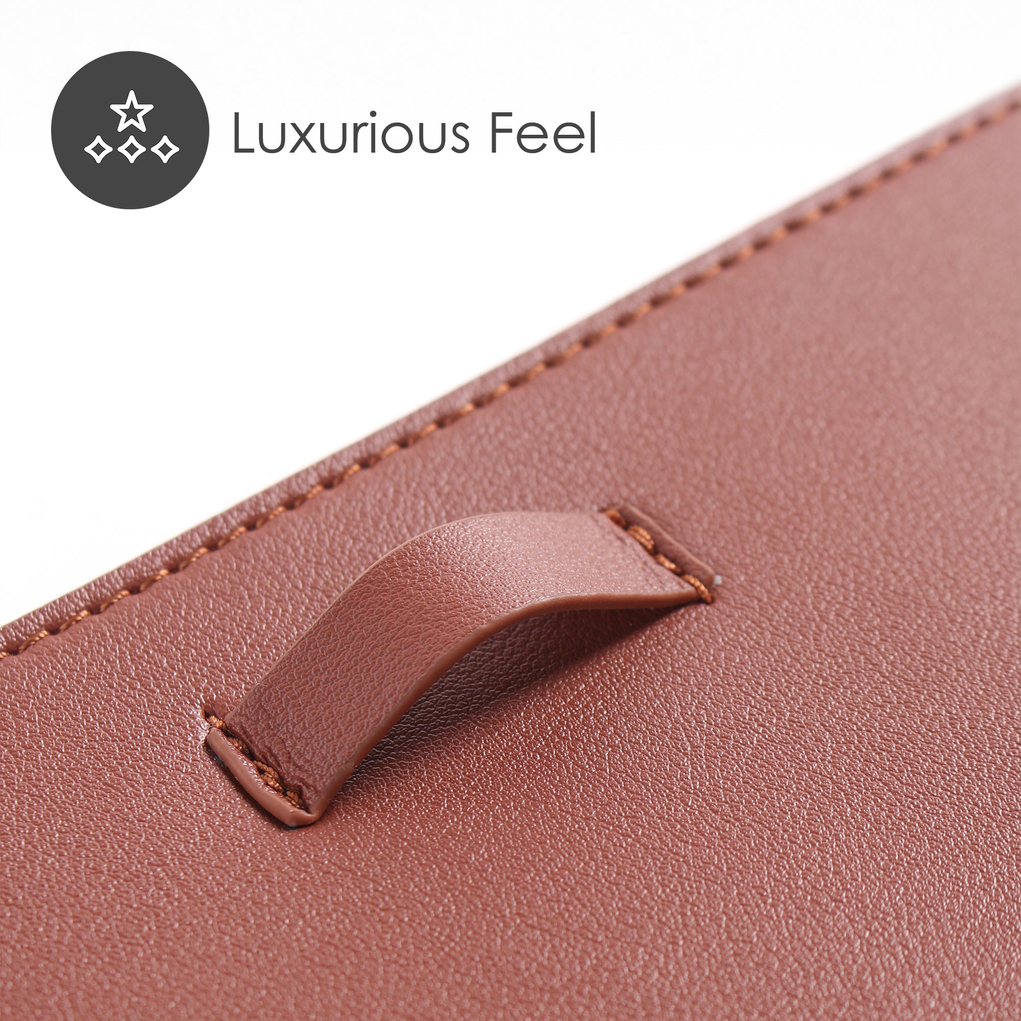 Brown Prestige Vegan Leather Desk Mat