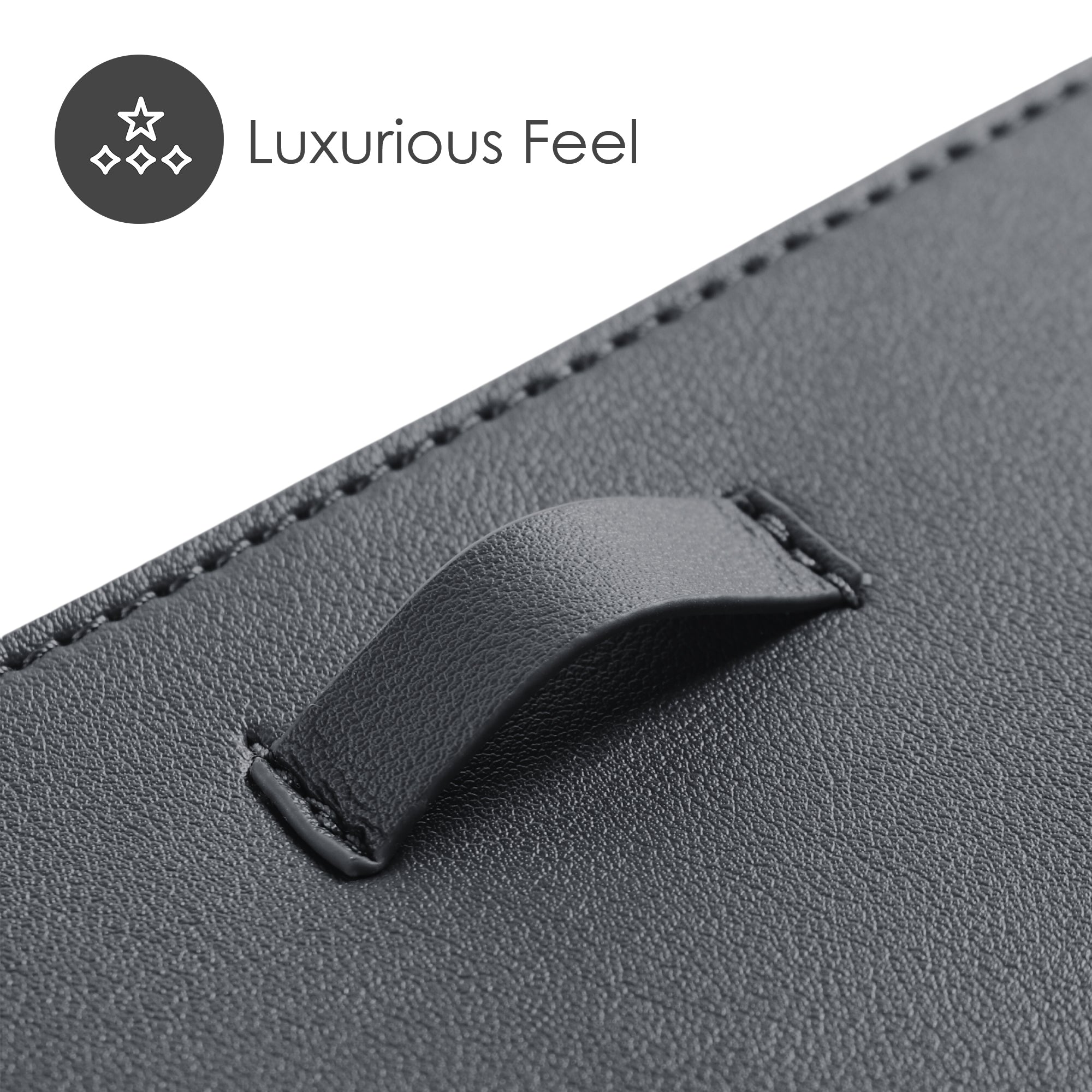 Charcoal Prestige Vegan Leather Desk Mat