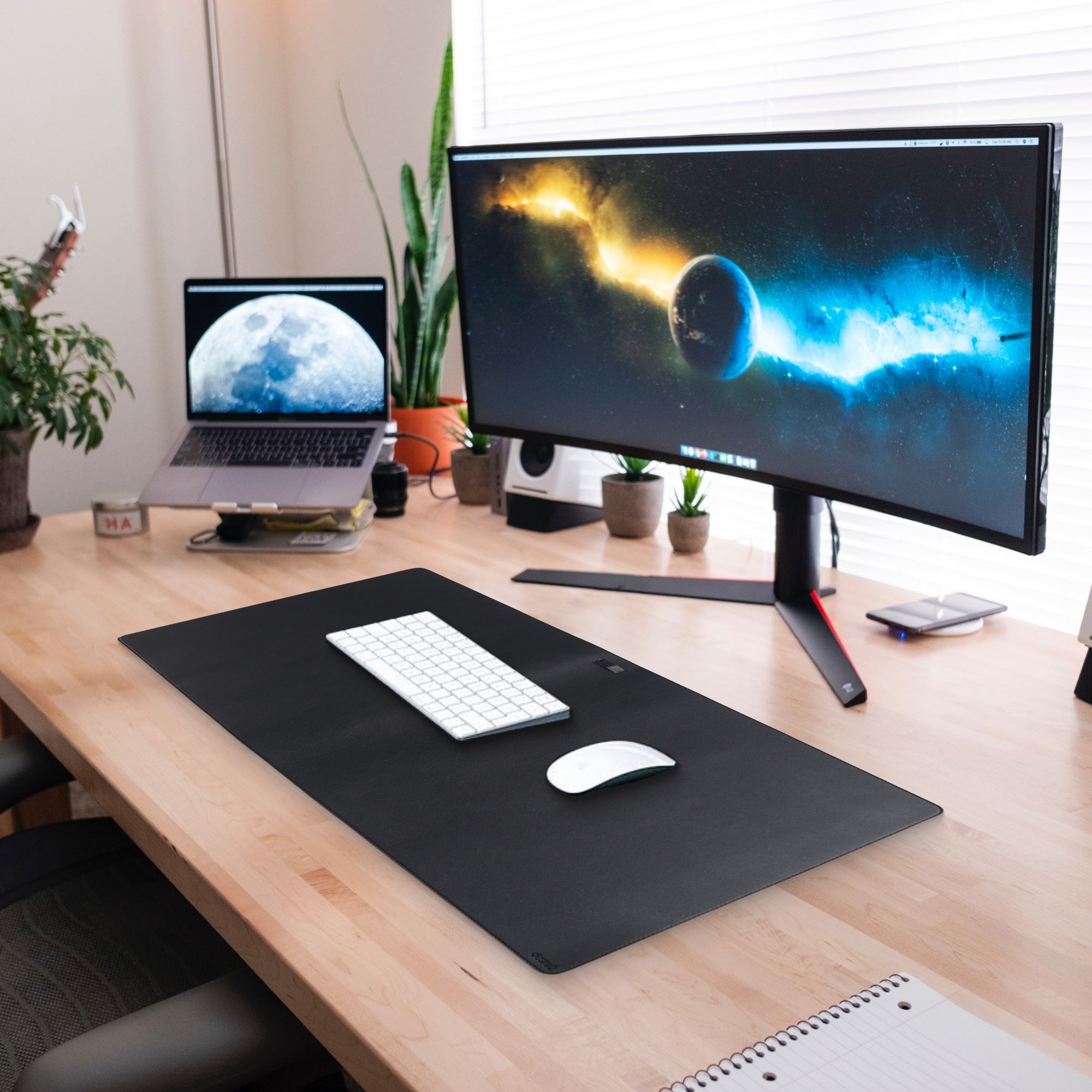 Charcoal Prestige Vegan Leather Desk Mat