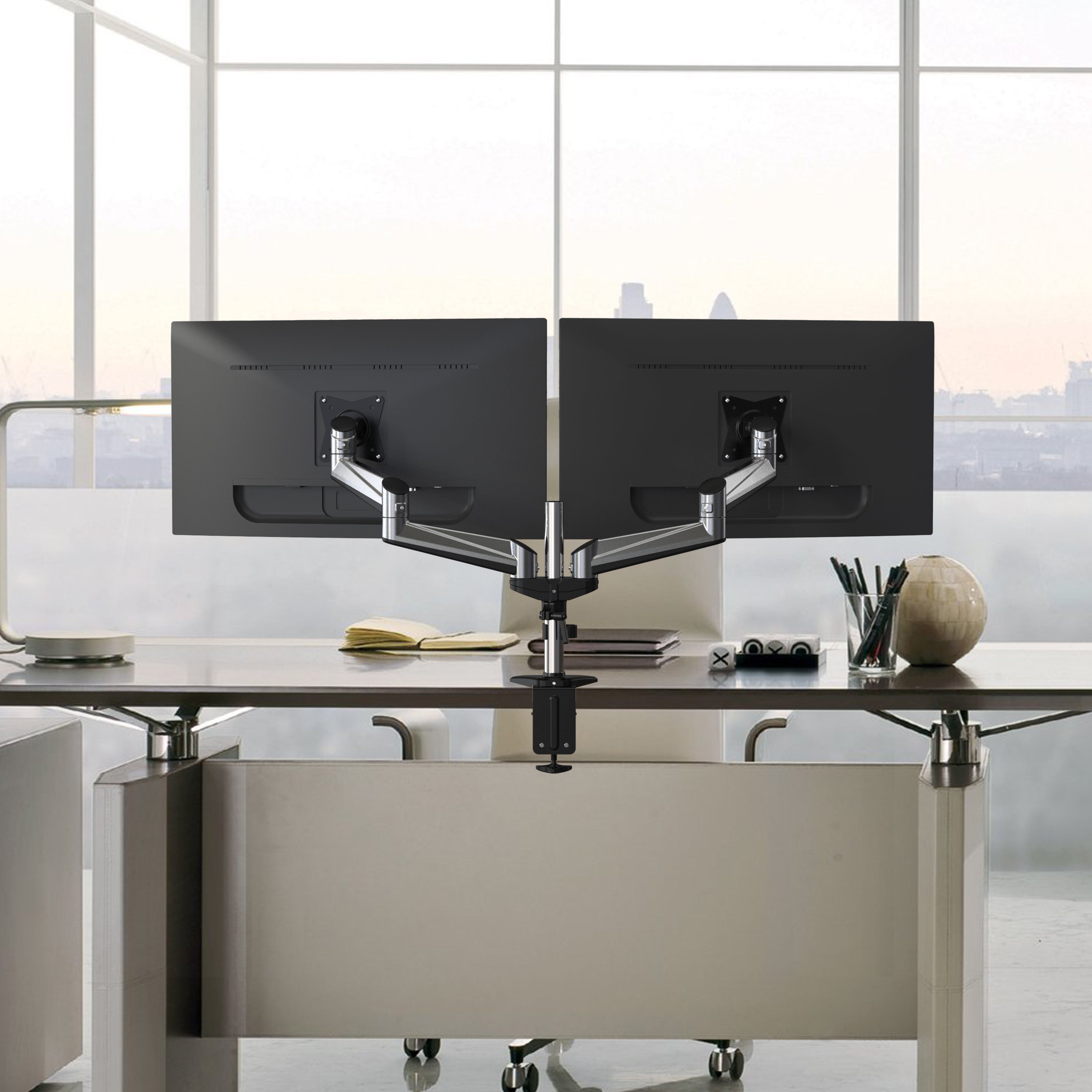 Double Monitor Arm Desk Mount