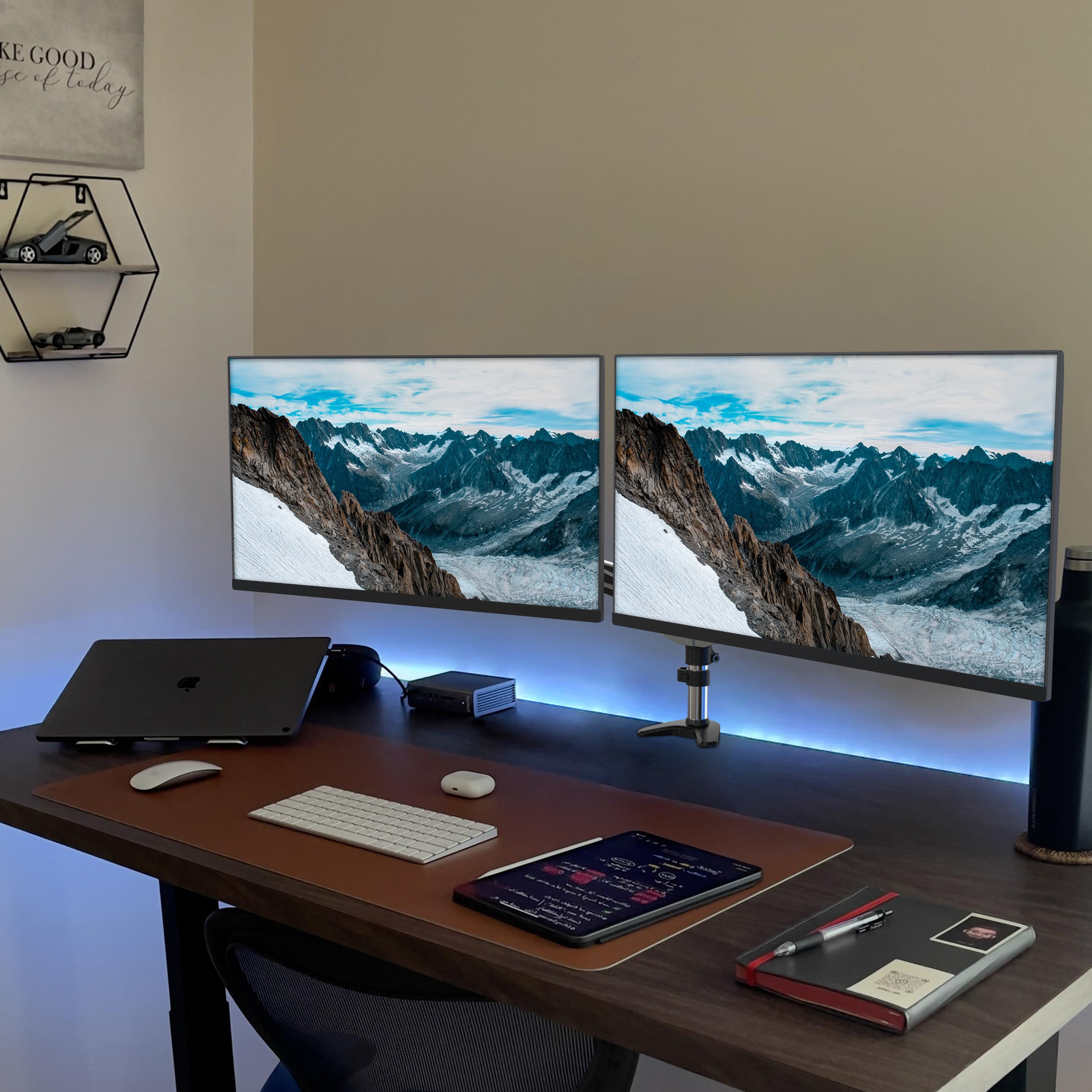 Double Monitor Arm Desk Mount