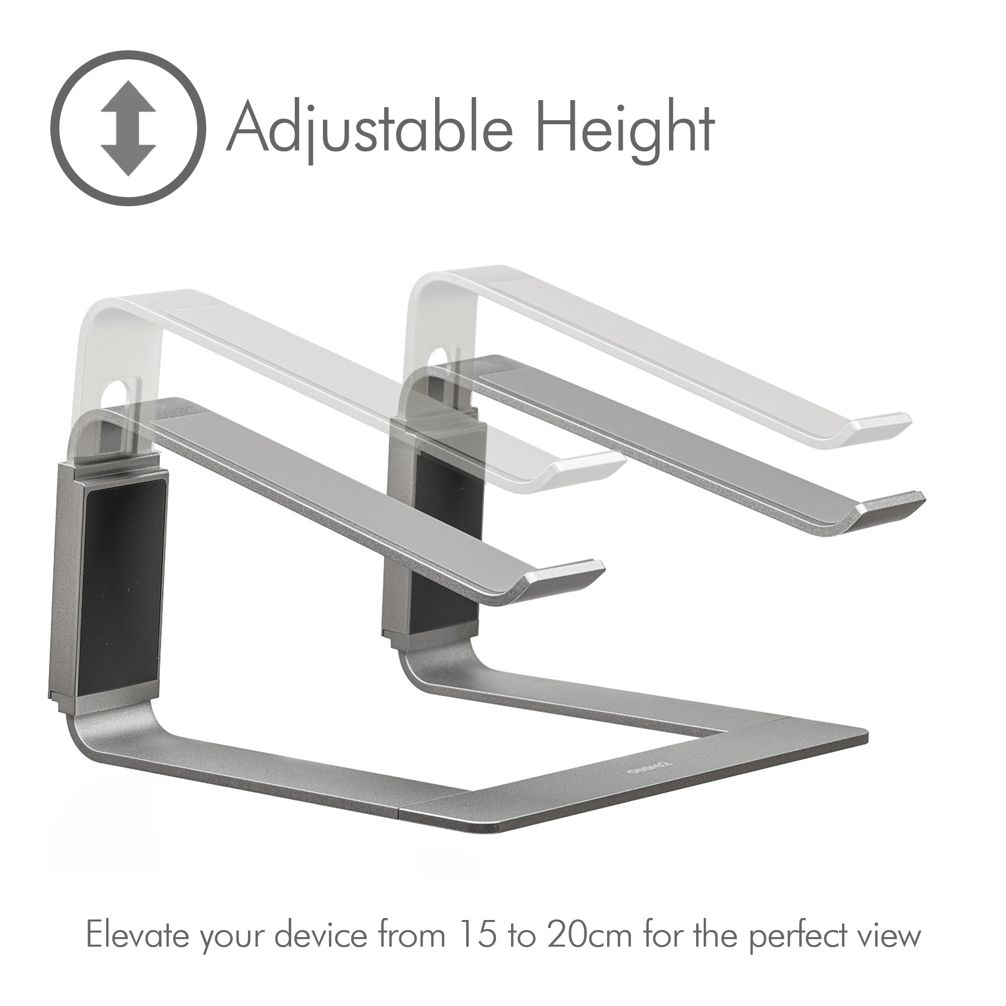 Supreme Pro Adjustable Laptop Stand Silver