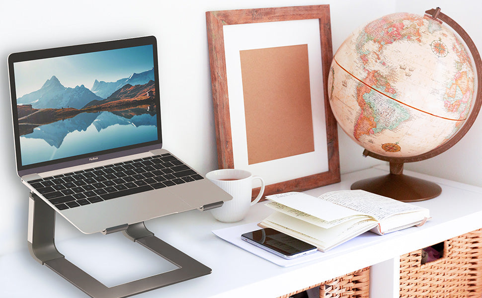 Supreme Pro Adjustable Laptop Stand Silver