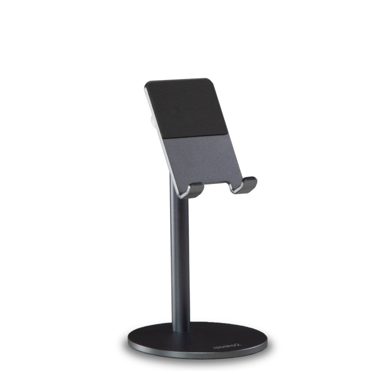 Desire 2 smartphone and tablet desk stand made from aluminium metal.