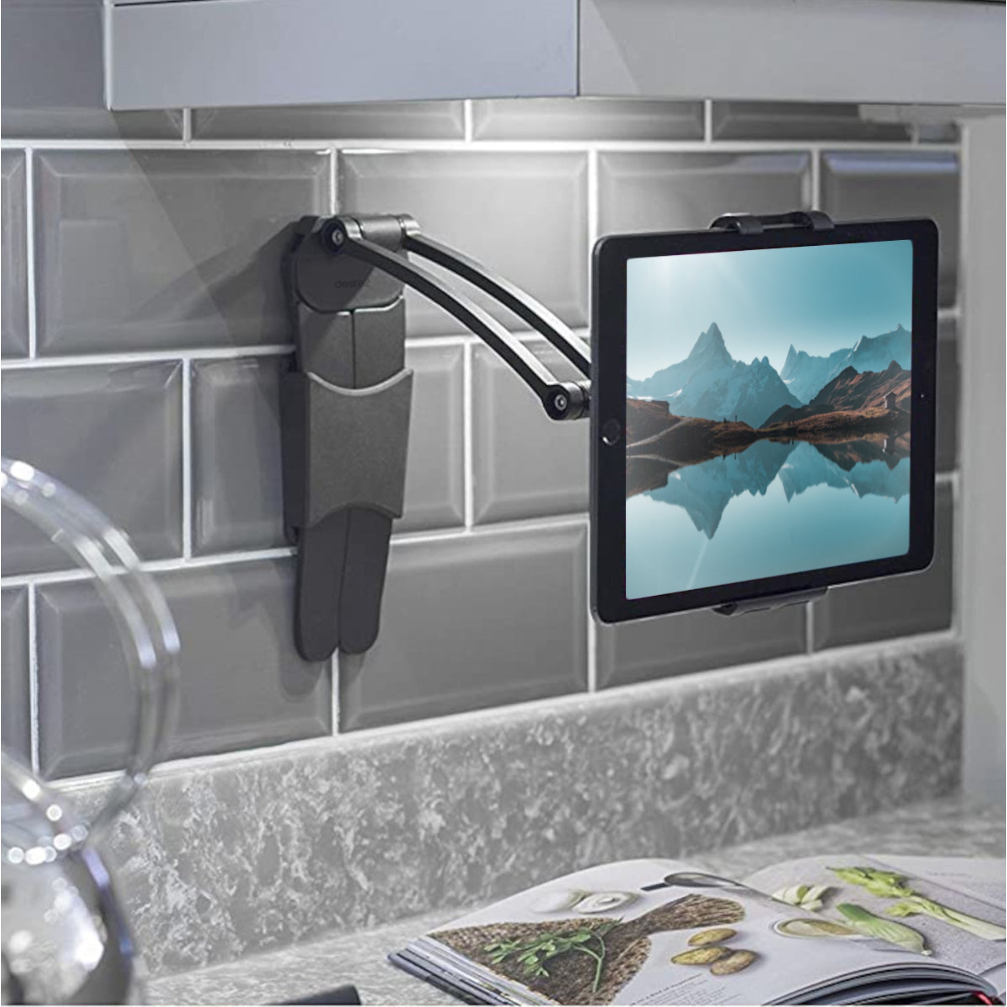 Wall and Desk Portable Large 12.9 Tablet Mount