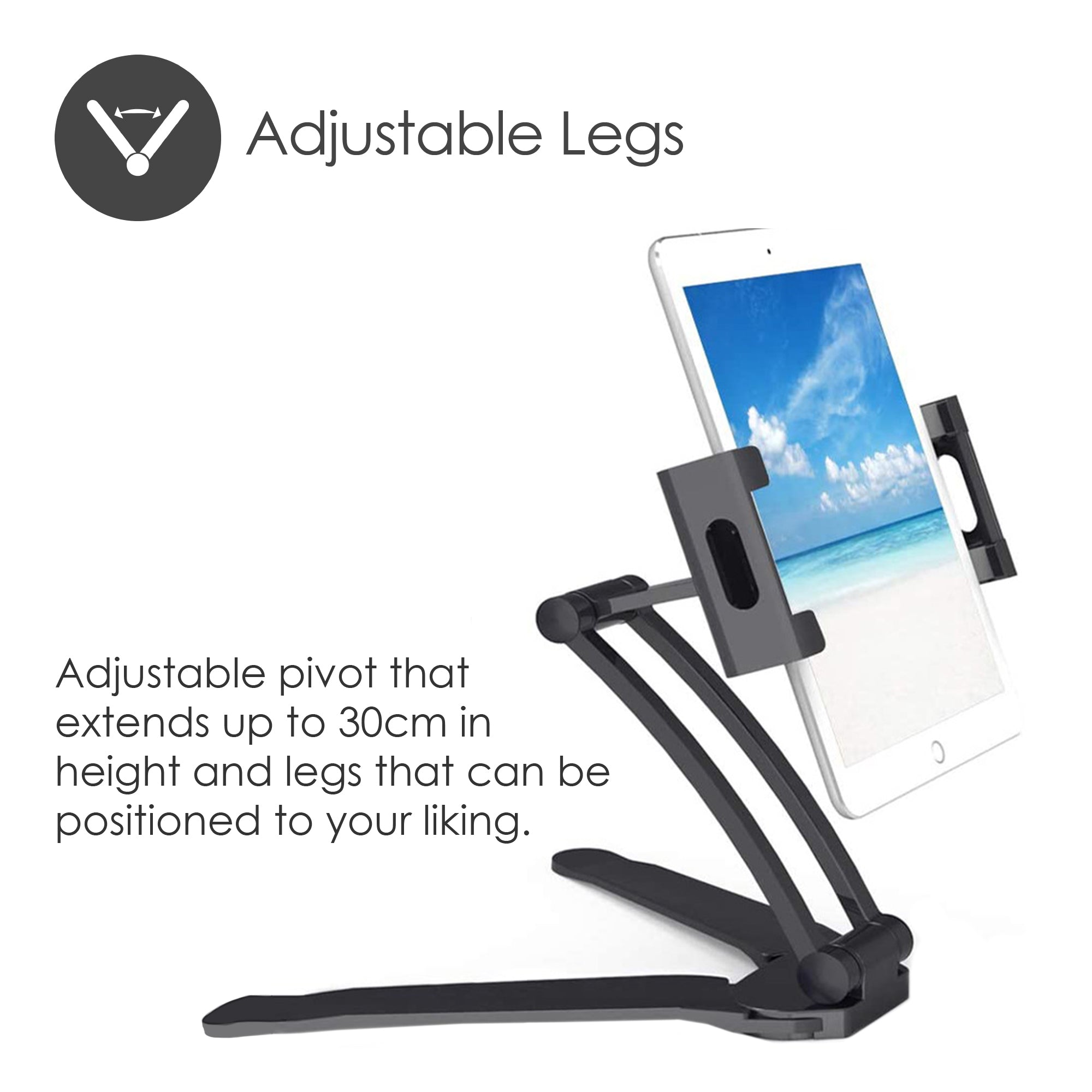 Wall and Desk Portable Large 12.9 Tablet Mount