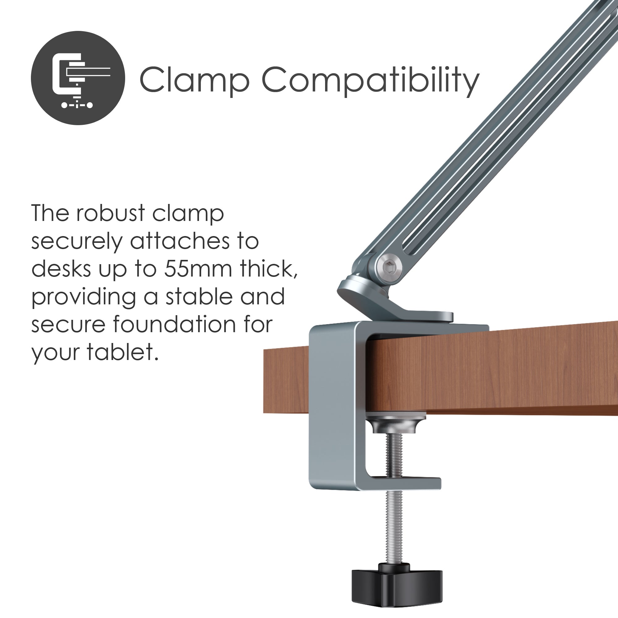 Tablet Desk Mount Flex Arm