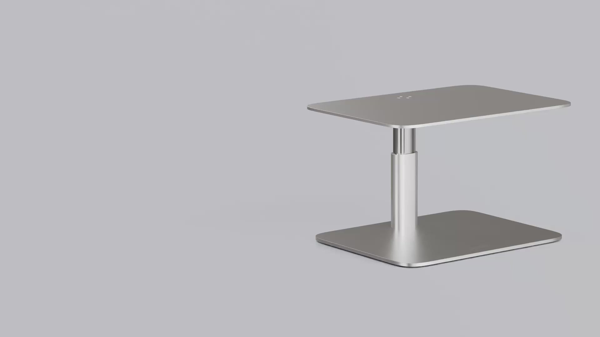 A video of all the features of silver carbon steel monitor stand and its qualities 